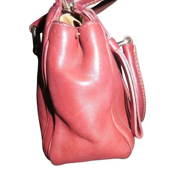 Coach Vintage 1999 Legacy Bonnie Cashin Oxblood Burgundy full grain leather bag - Picture 3 of 12